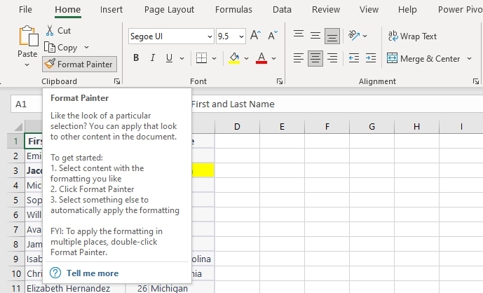 Copy Formatting In Excel